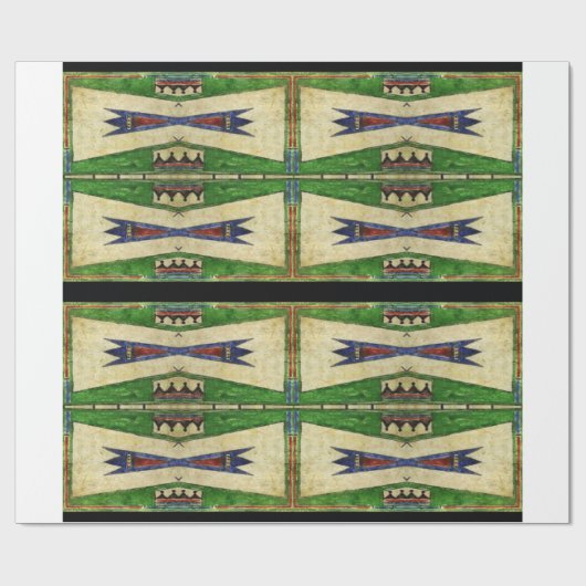 1880年代のシャイエンヌParflecheのデザイン ラッピングペーパー (フラット)