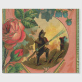 1880年代の消防士の消防士の包装紙 ラッピングペーパー (フラット)