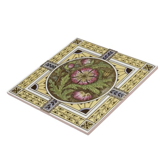 1880年代イエローローズトランスファー数々のウェアのタイルRepro タイル (側面)