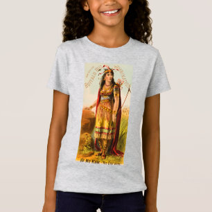 1880年代 バッファロー・ビルの最も美しいインディアンの乙女 Tシャツ
