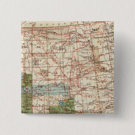1880年米国地理調査進捗マップ 缶バッジ (正面)