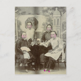 1880年頃の北京オペラのキャストメンバー ポストカード