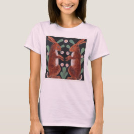 1880年頃の庭の二羽のウサギ Tシャツ
