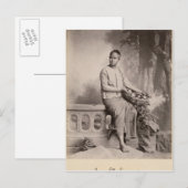 1880年頃の若いミャンマー人少女 ポストカード (正面/裏面)