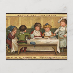 1880年頃: クリスマスの食事 シーズンポストカード