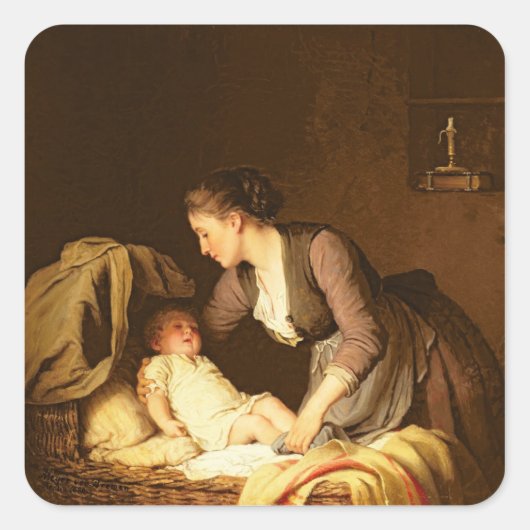 1880年、ベビーを脱ぐ スクエアシール (正面)