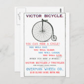 1880自転車ポスター ポストカード (正面/裏面)