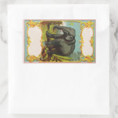 1880sパーソナライズされた象ステッ空白のカー 長方形シール (バッグ)