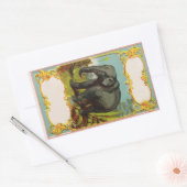 1880sパーソナライズされた象ステッ空白のカー 長方形シール (封筒)