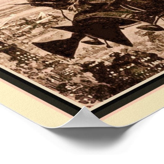 1880's Retro-futuristic Paris Illustration ポスター (角)