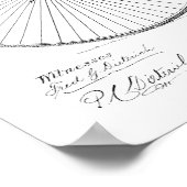 1881ヴィンテージハイホイーラー自転車特許プリント ポスター (角)