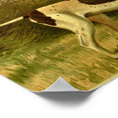 1881ヴィンテージポインタードッグプリント ポスター (角)