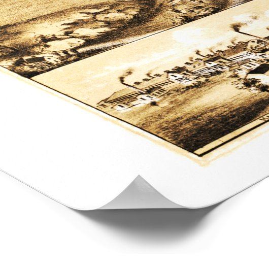 1881年からコネチカット州ギルフォードの地図 ポスター (角)