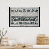 1881航空地図Norristown PA Pennsylvania Poster ポスター (キッチン)
