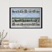 1881航空地図Norristown PA Pennsylvania Poster ポスター (キッチン)