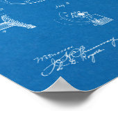 1881 Gun Revolver Patent Art Drawing Print ポスター (角)