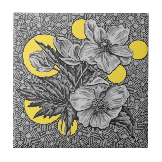 1881 Sherwin & Cotton Estatic Transferware Repro タイル (正面)