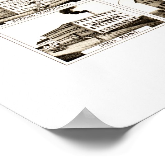 1882年マサチューセッツ州ブロクトンの地図 ポスター (角)