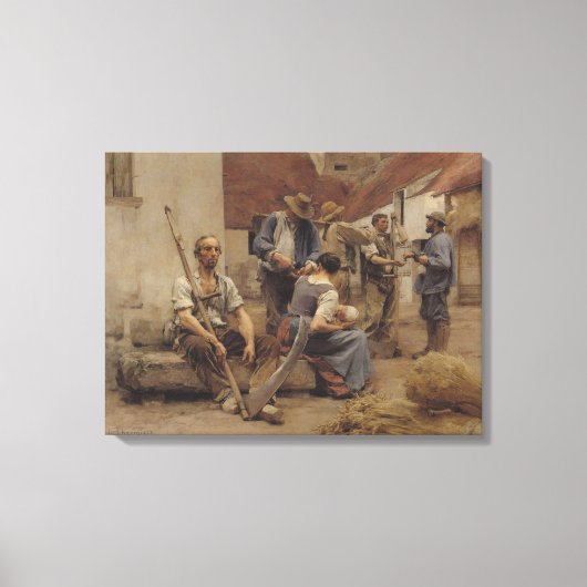 1882年、ハーベスターの支払い キャンバスプリント (正面)