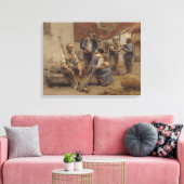 1882年、ハーベスターの支払い キャンバスプリント (インサイチュ (リビング))
