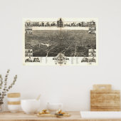 1882 Brockton, MA Bird's-eye viewパノラママップ ポスター (キッチン)