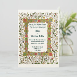 1883エレガント年ビクトリアン中世スタイル結婚時代 招待状