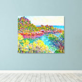 1883クロード・モネの近くの風景 キャンバスプリント (インサイチュ (ウッドフロア))