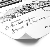 1883ショットガン特許美術スケッチプリント ポスター (角)