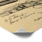 1883ショットガン特許美術スケッチプリント ポスター (角)