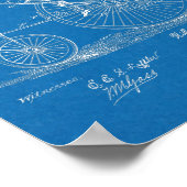 1883ハイホイーラー自転車デザイン特許プリント ポスター (角)