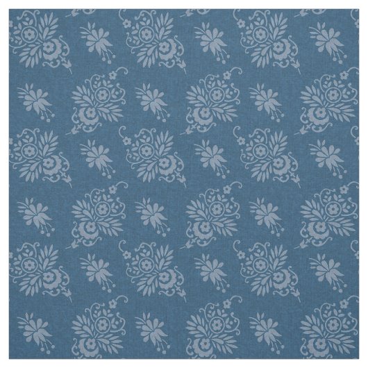 1883フローラ、青 ファブリック (見本)