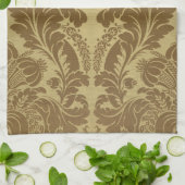 1883ヴィンテージリッチフローラタペストリーBrocadeダマスク キッチンタオル (折り畳み)