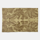 1883ヴィンテージリッチフローラタペストリーBrocadeダマスク キッチンタオル (横)