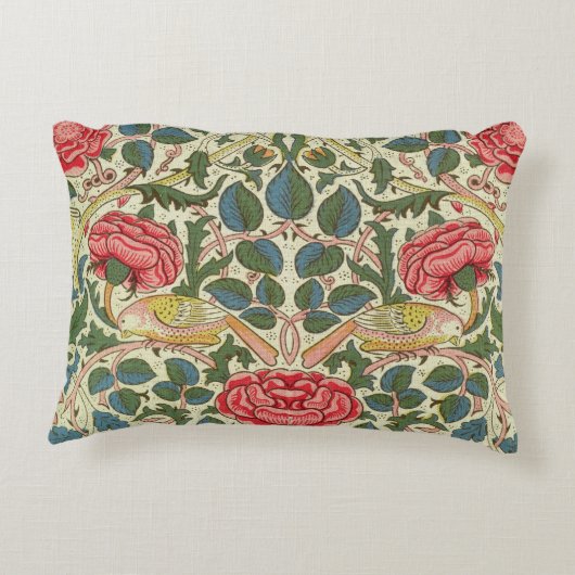 、1883年は「上がりました」(印刷された綿) アクセントクッション (裏面)