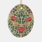 、1883年は「上がりました」(印刷された綿) セラミックオーナメント (右)