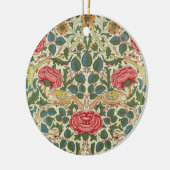 、1883年は「上がりました」(印刷された綿) セラミックオーナメント (左)