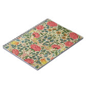 、1883年は「上がりました」(印刷された綿) ノートブック (左側)