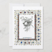 1883年ビクトリアン中世スタイル結婚時代 招待状 (裏面)