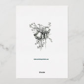 1883年ビクトリアン中世スタイル結婚時代 箔招待状 (裏面)