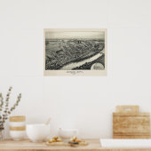 1883航空地図春シティPAペンシルバニアポスター ポスター (キッチン)