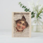 1884ボンネットの歯粉トレードカード ポストカード (スタンド正面)