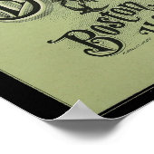 1884ヴィンテージビクター自転車とアートポスター ポスター (角)