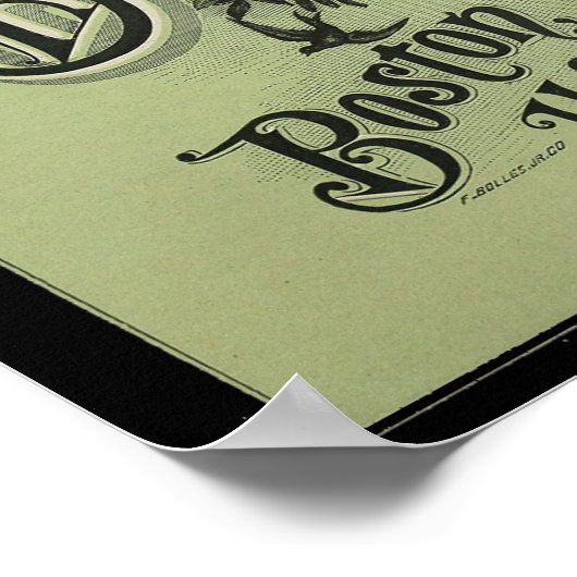 1884ヴィンテージビクター自転車とアートポスター ポスター (角)