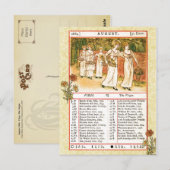 1884威厳があるアルマナック。《星座》乙女座、ヴァージン ポストカード (正面/裏面)
