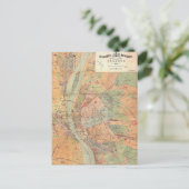 1884年のブダペストの地図 ポストカード (スタンド正面)