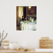 1884年のJohn Singer Sargentの朝食テーブル ポスター (キッチン)