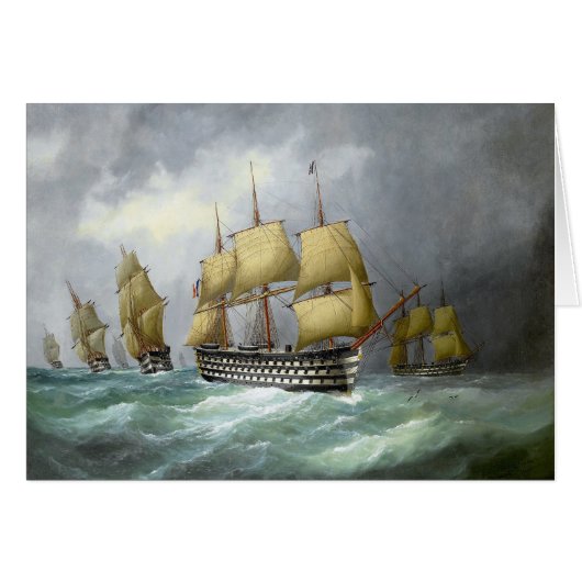 1884年初の蒸気戦艦 (正面横)
