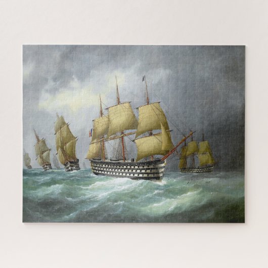 1884年初の蒸気戦艦 ジグソーパズル (横)
