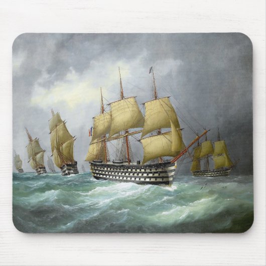 1884年初の蒸気戦艦 マウスパッド (正面)