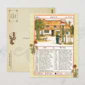 1884年7月アルマナック。ライオンのレオ ポストカード (正面/裏面)